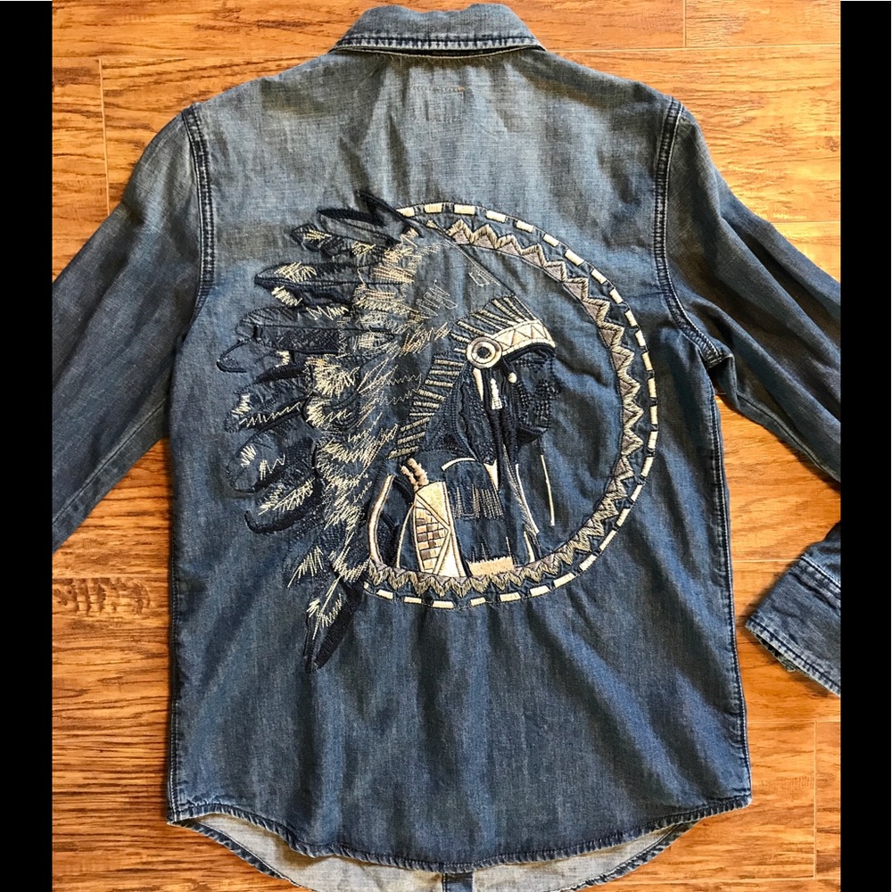 Driftwood Embroidered Denim Shirt